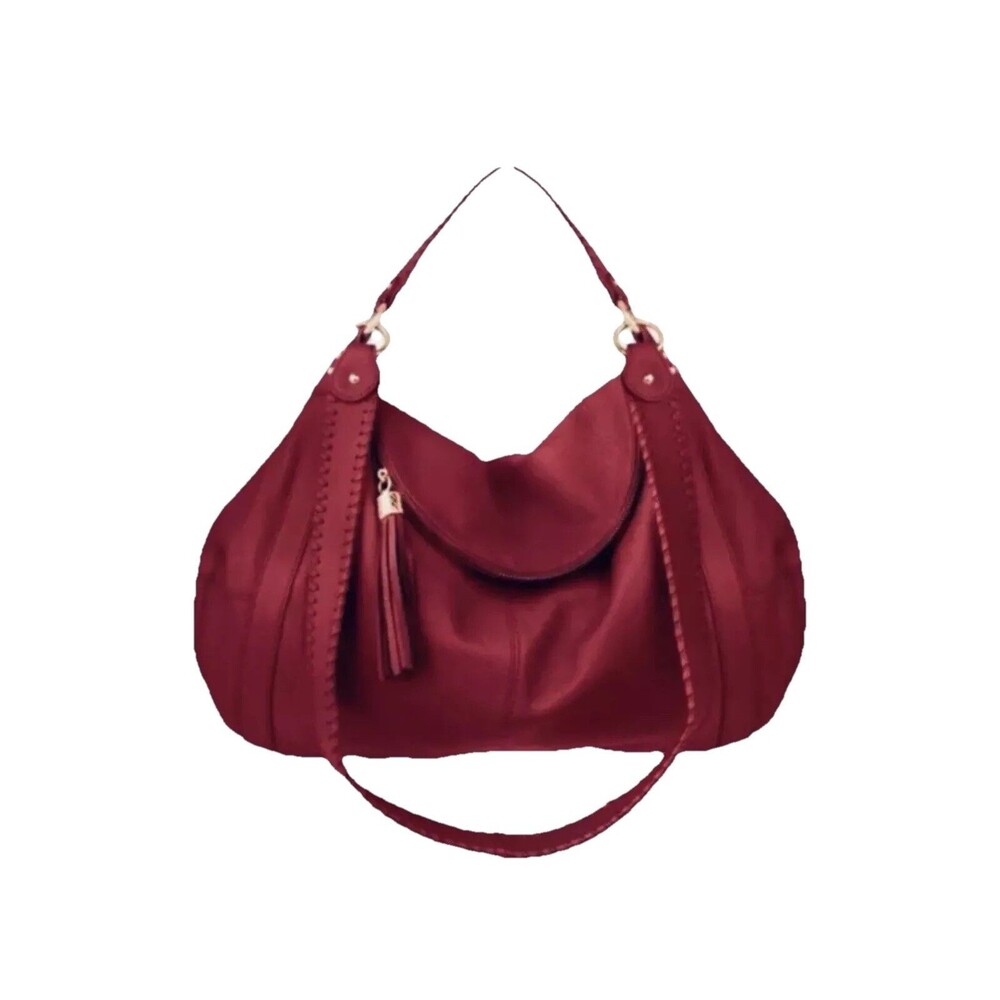 NWT Onna Ehrlich Red Pebbled Leather RACHEL SHOULDER BAG.